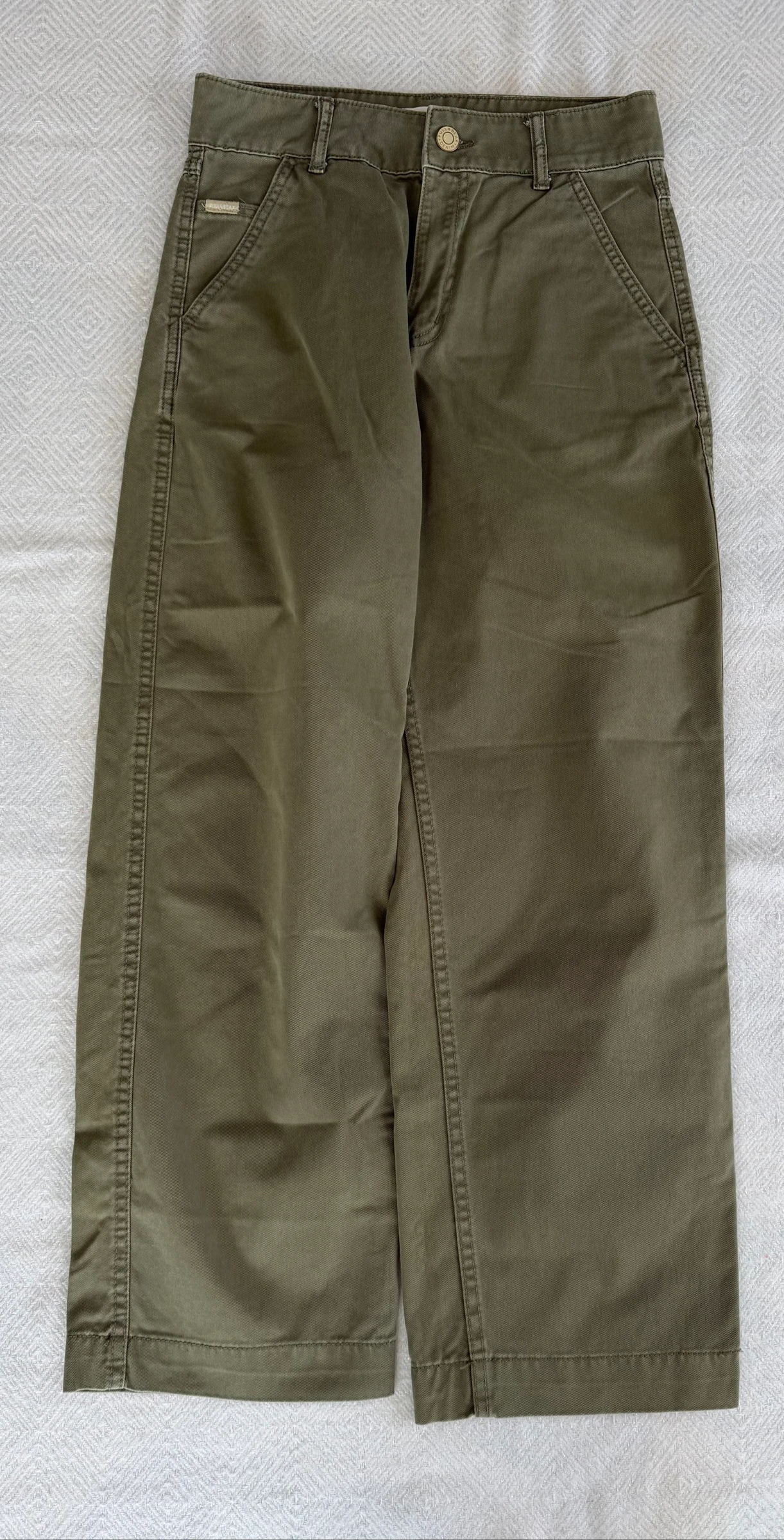Jeans cáqui corte reto e largo Pull&Bear tamanho 34 – photo 2